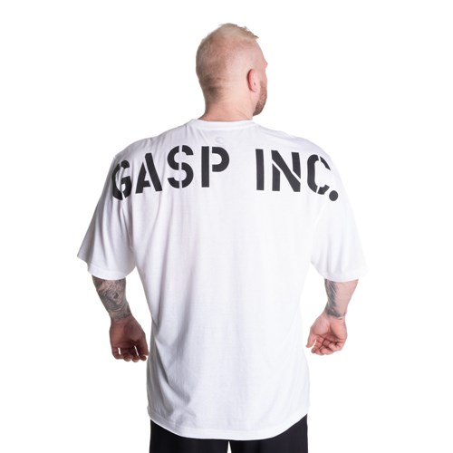 Gasp Division Iron Tee Białe | WLQT06857