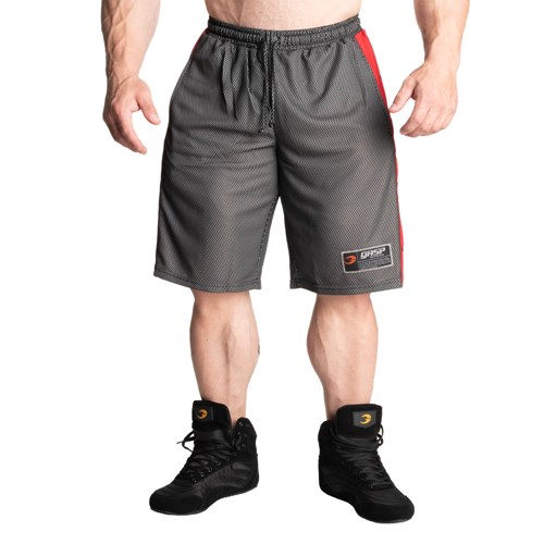 Gasp No1 Mesh Shorts Czarne Czerwone | CRUX91260