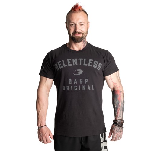 Gasp Relentless skull tee Czarne | QSEK04659