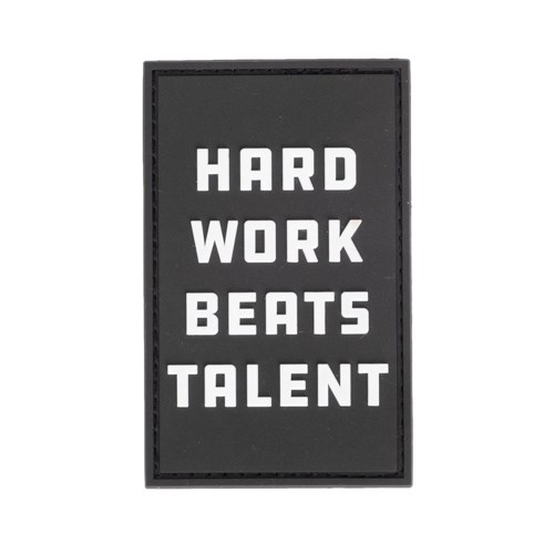 Gasp Rubber Patch 8x5 Hard work beats talent | DXQM48203