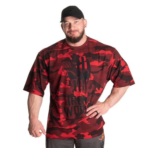 Gasp Thermal Skull Tee Czerwone Camo | DRUW74619