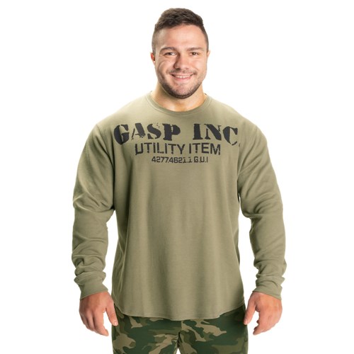 Gasp Thermal gym sweater Zielone | PFEQ86572