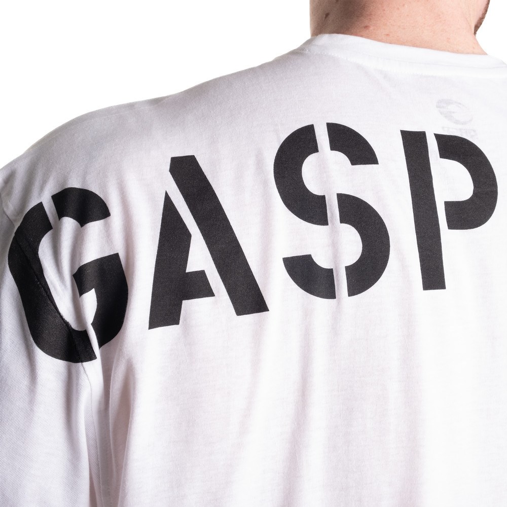 Gasp Division Iron Tee Białe | WLQT06857