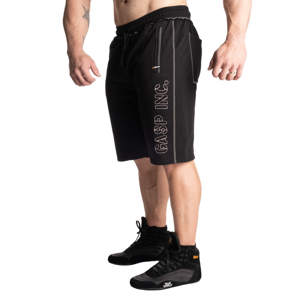 Gasp Division Sweatshorts Czarne | CFSY58702