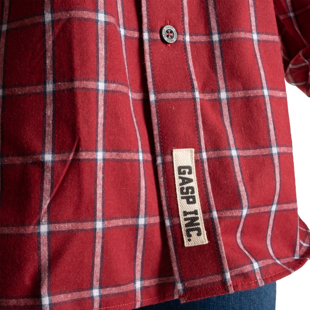 Gasp Gasp Flannel Shirt Czerwone Niebieskie | ONHV50428