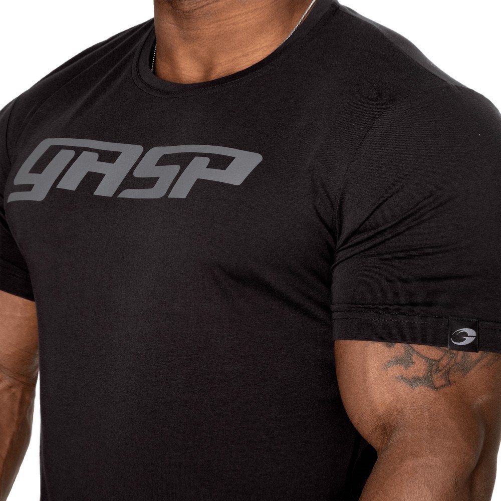 Gasp Gasp Logo Tapered Tee Czarne | OMXH60358