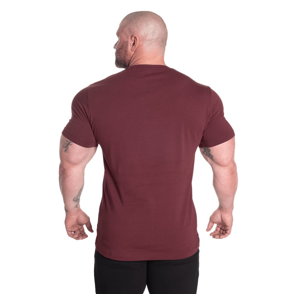 Gasp Klasyczne tapered tee Bordowe | TPKX97058