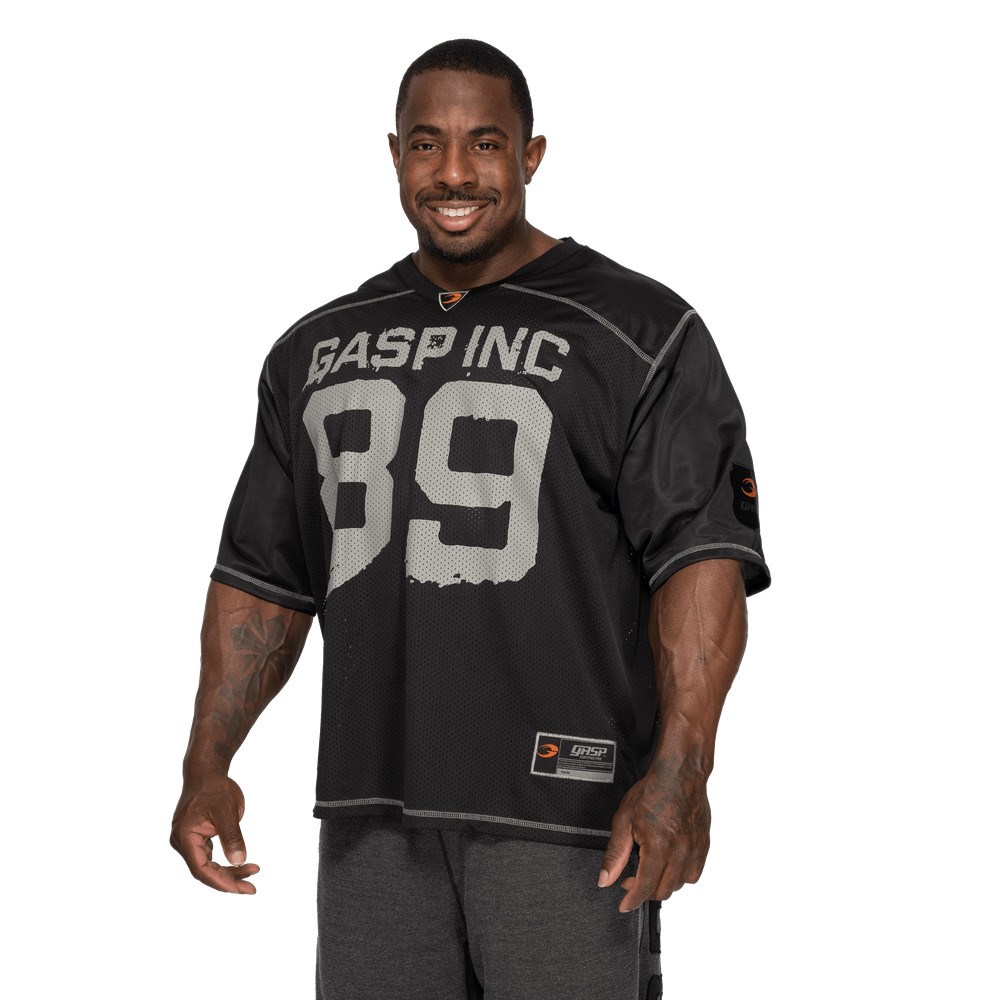 Gasp No1 Football Tee CUSTOMIZABLE Czarne | QMBS48670