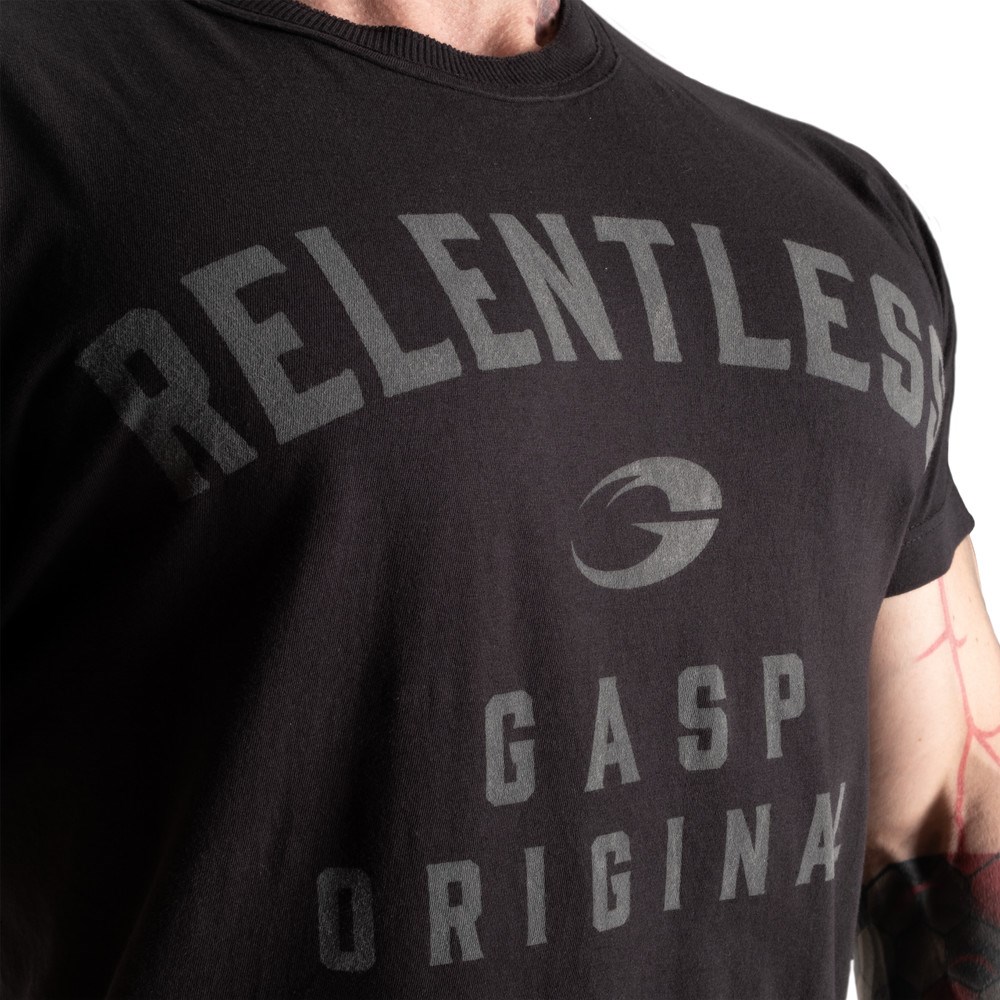 Gasp Relentless skull tee Czarne | QSEK04659