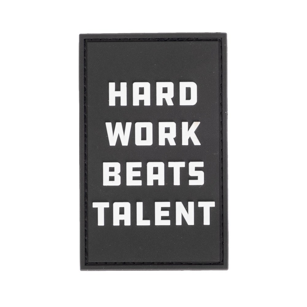 Gasp Rubber Patch 8x5 Hard work beats talent | DXQM48203