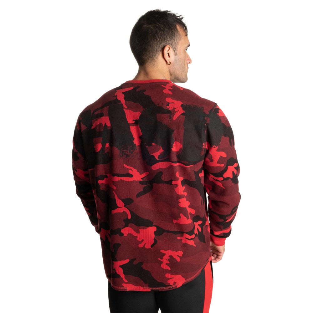 Gasp Thermal Logo Swetry Czerwone Camo | MTNI52961