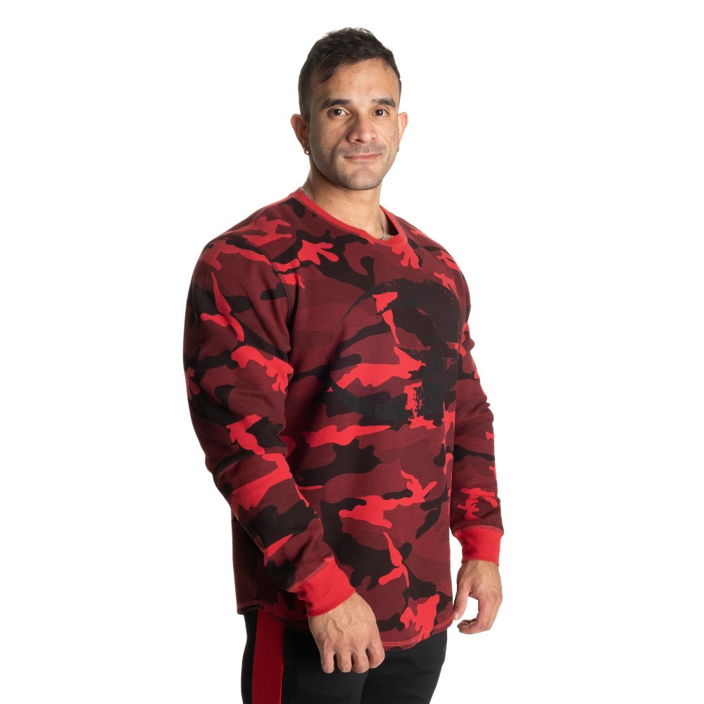 Gasp Thermal Logo Swetry Czerwone Camo | MTNI52961