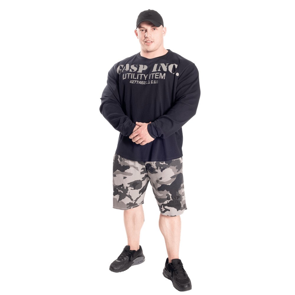 Gasp Thermal gym sweater Asphalt | OYFN06583