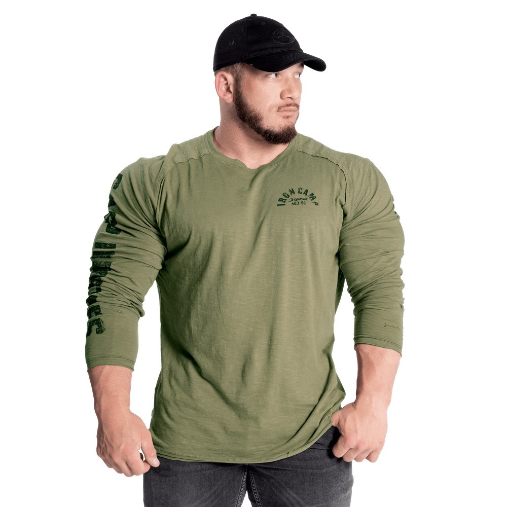 Gasp Throwback Long Sleeve Tee Zielone | IHOL45207