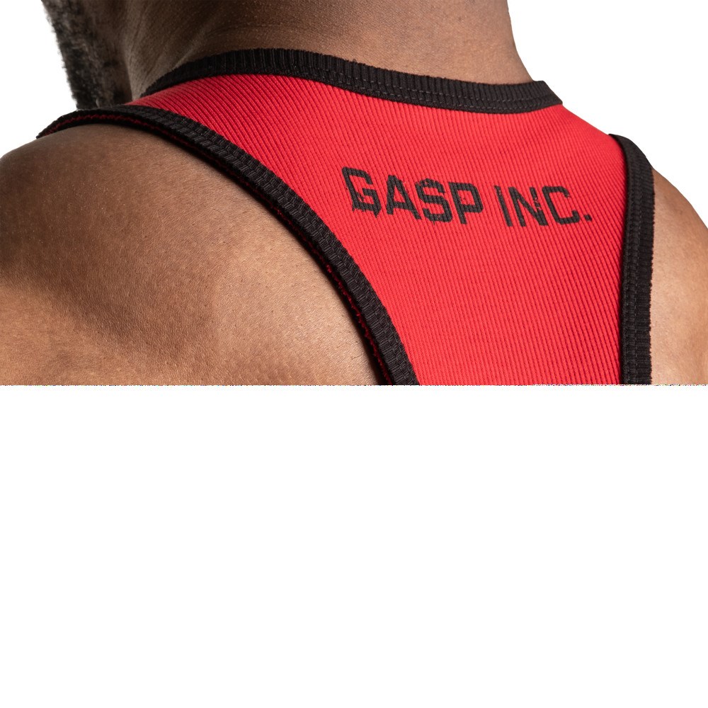 Gasp Żebrowany T-back Czerwone | DKYO03842